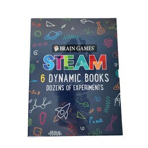 Brain Games STEAM 6 Book Boxed Set Dozens Of Experiments New Sealed In Box